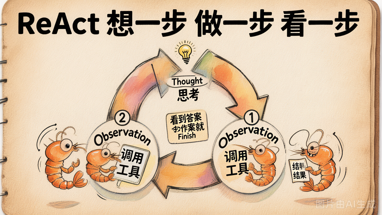 Thought / Action / Observation 三段闭环