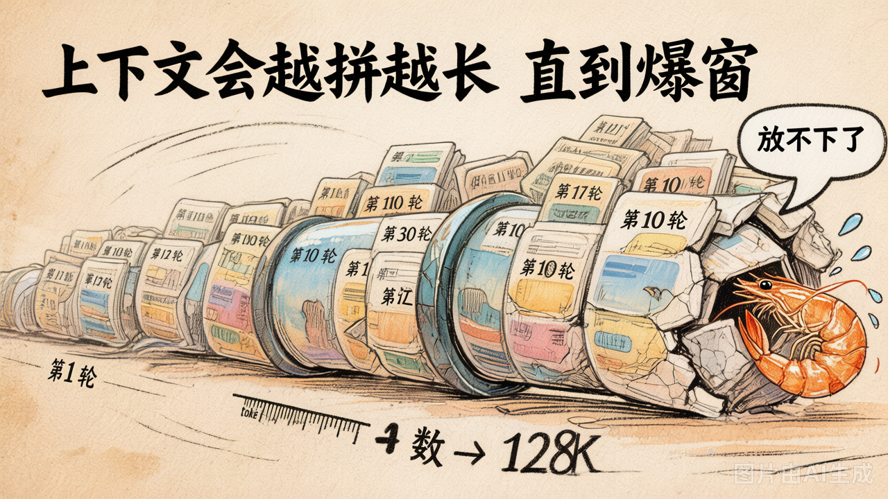 上下文管道越拼越长 直到爆窗