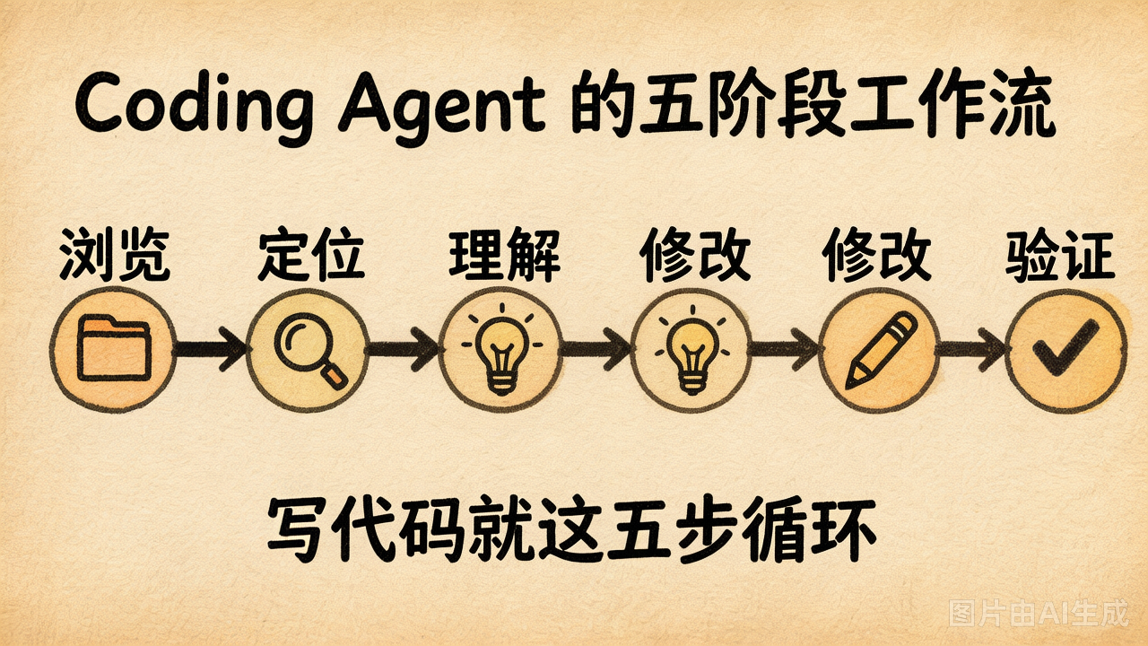 Coding Agent 的五阶段工作流