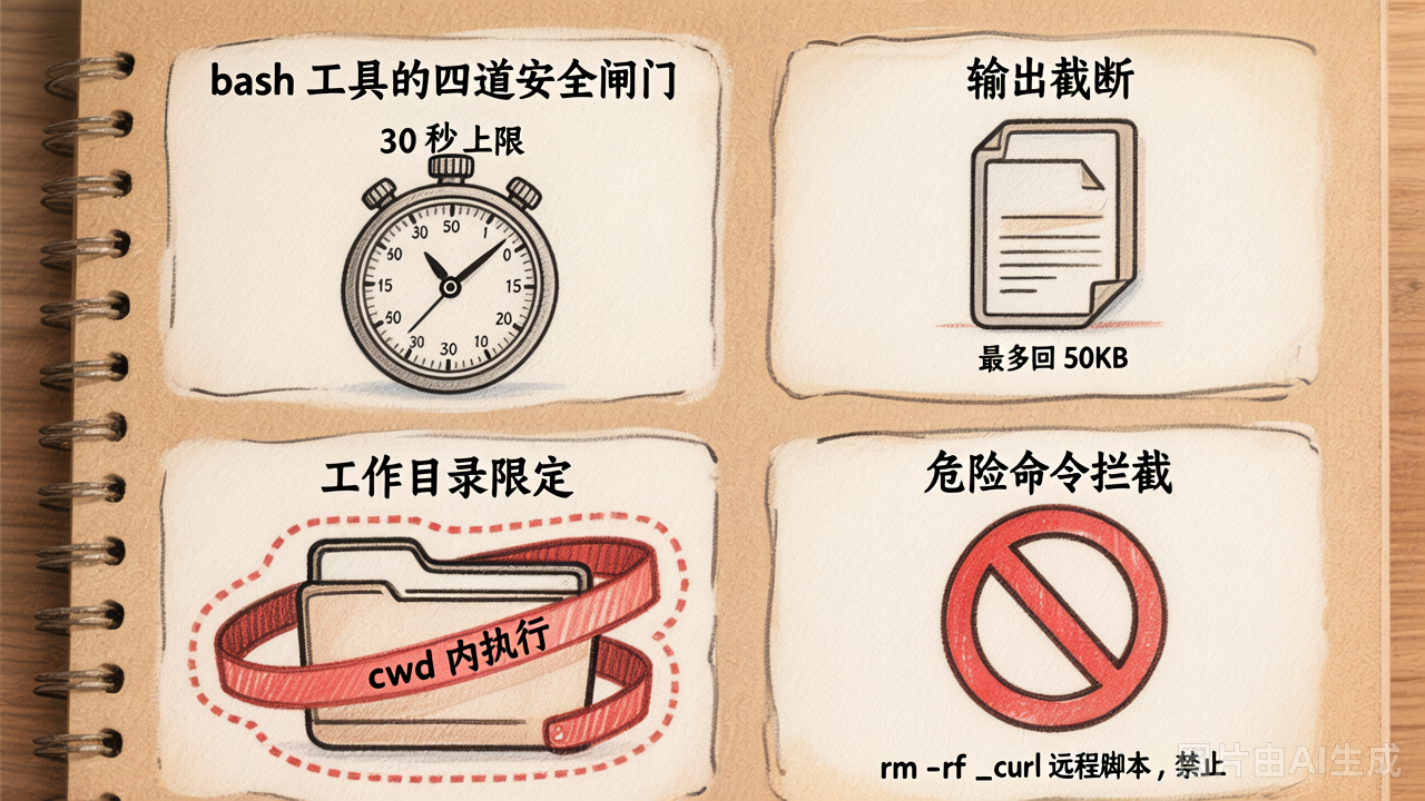 bash 工具的四道安全闸门