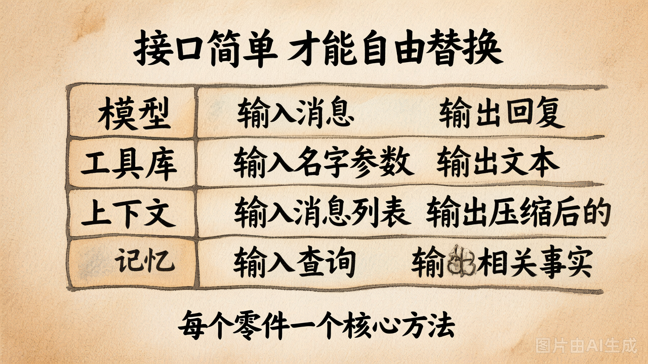 6 个零件之间的接口契约